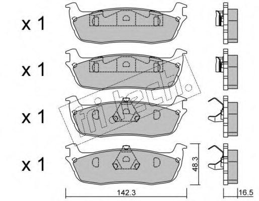 fri.tech. 875.0 Brake Pad Set, disc brake